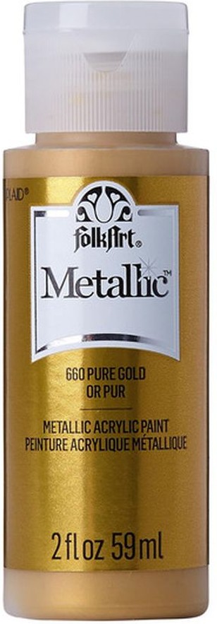 660EX Pure Gold Metallic Finish Acrylic Craft Paint