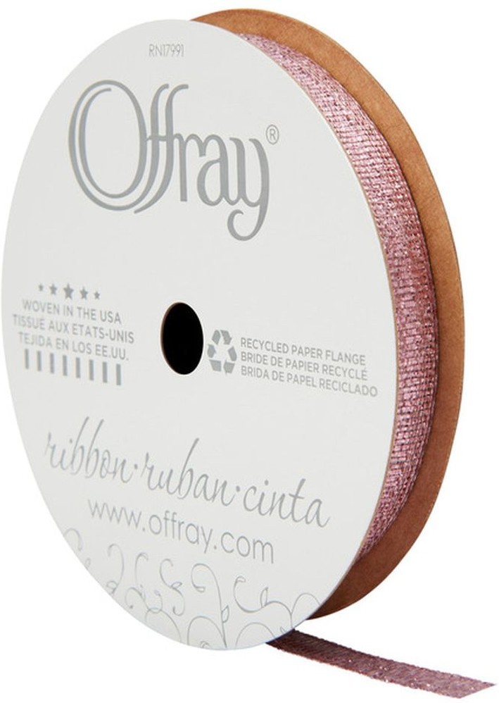 Light Pink Metallic Galena Ribbon