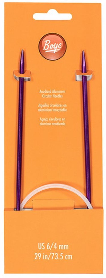 29" Size 6 Purple Aluminum Circular Knitting Needles