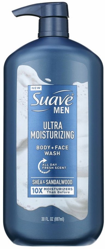 Men Ultra Moisturizing Body + Face Wash, Shea & Sandalwood