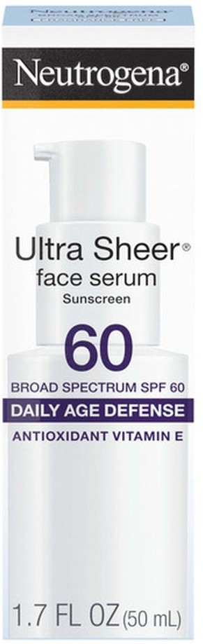 Ultra Sheer Moisturizing Serum, Vitamin E, SPF 60+