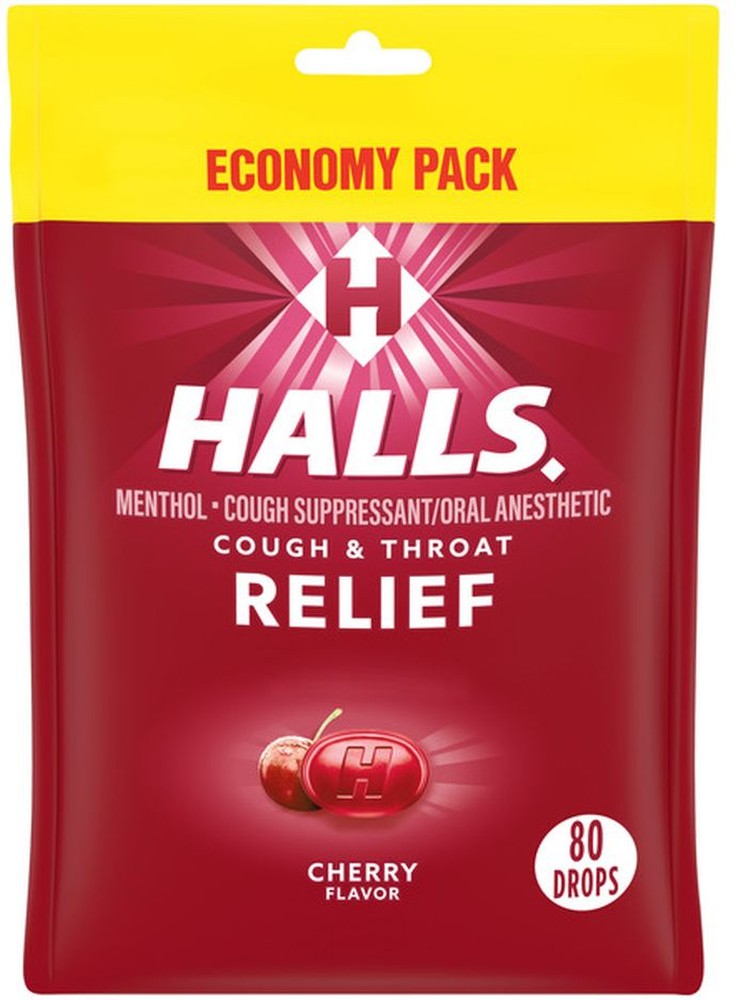 Relief Cherry Cough Suppressant/Oral Anesthetic Menthol Drops