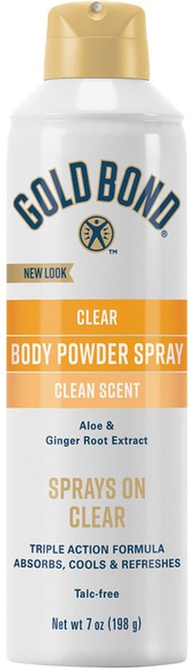 Body Powder Spray, Clear Scent, Clear