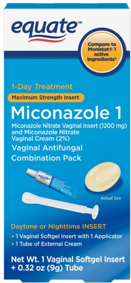 Miconazole 1 Vaginal Antifungal Combination Pack