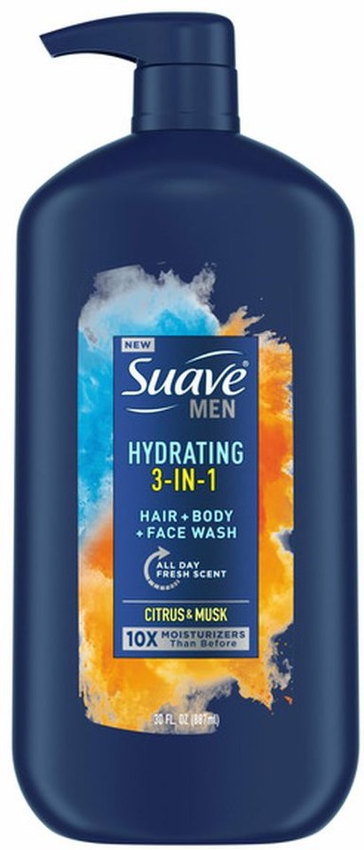 Men 3-in-1 Hydrating Hair + Body + Face Wash, Citrus & Musk