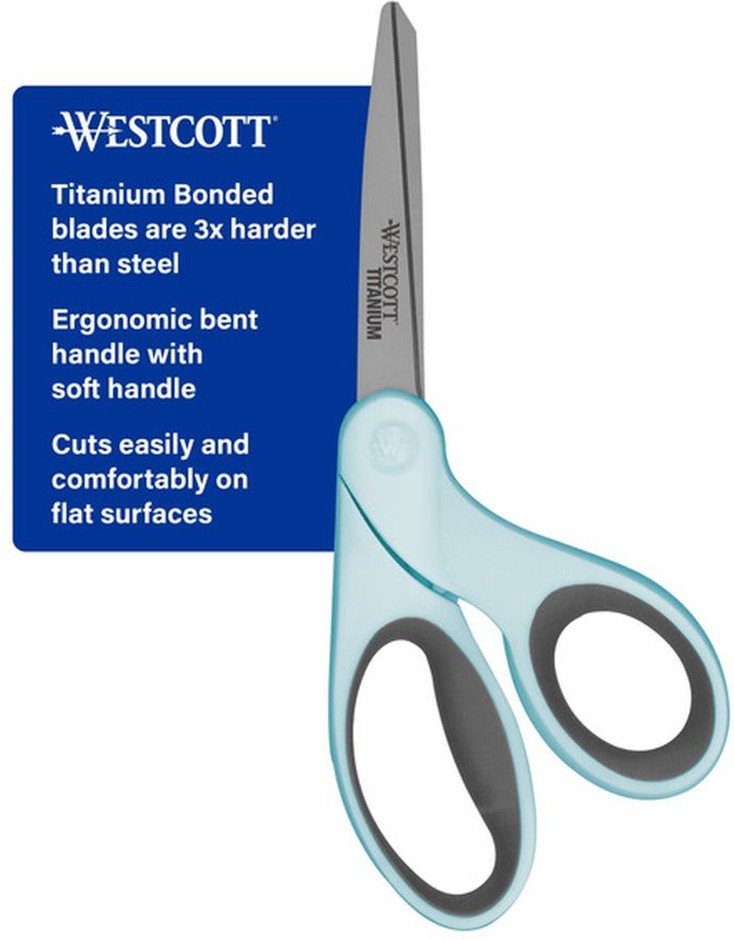 8" Titanium Bent Sewing Scissor