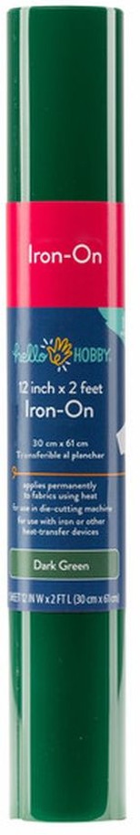 Iron-On Craft Vinyl Roll - Dark Green