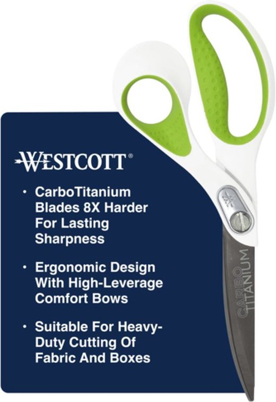 9" Carbo Titanium Bent Sewing Scissor