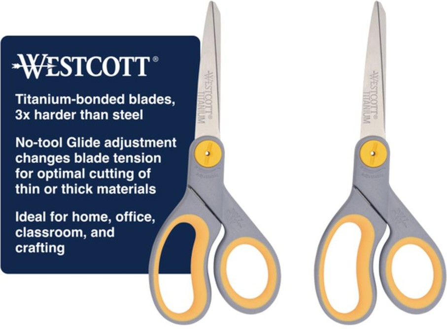 Scissors, Straight, 8 Inch, 2 Pack