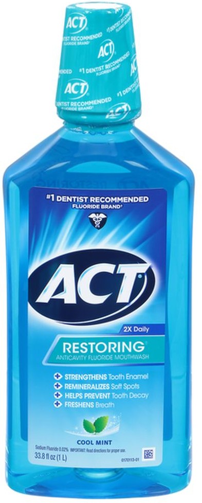 Mouthwash, Anticavity Fluoride, Cool Mint, Restoring