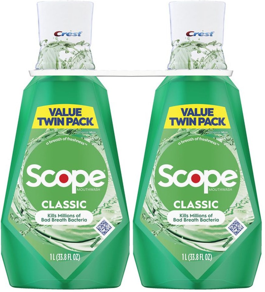Scope Classic Mouthwash Original Mint 2X1L (Green)