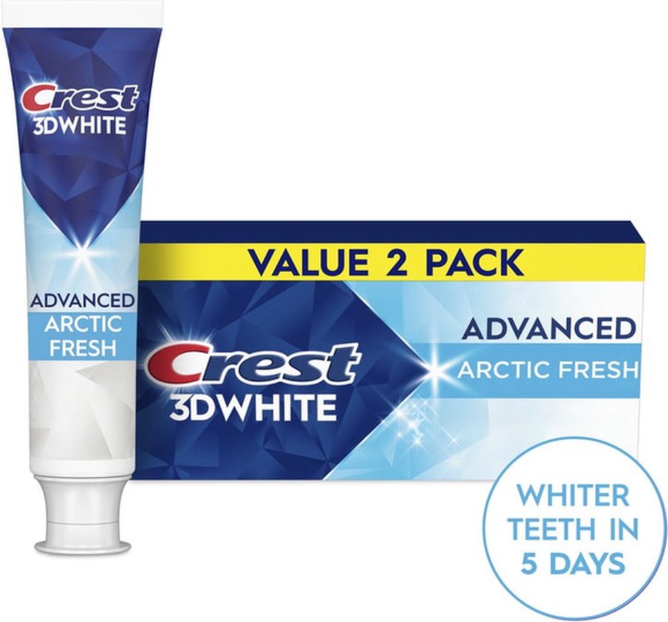 3D White Advanced Toothpaste, Arctic Fresh, 3.3 oz, Pack of 2