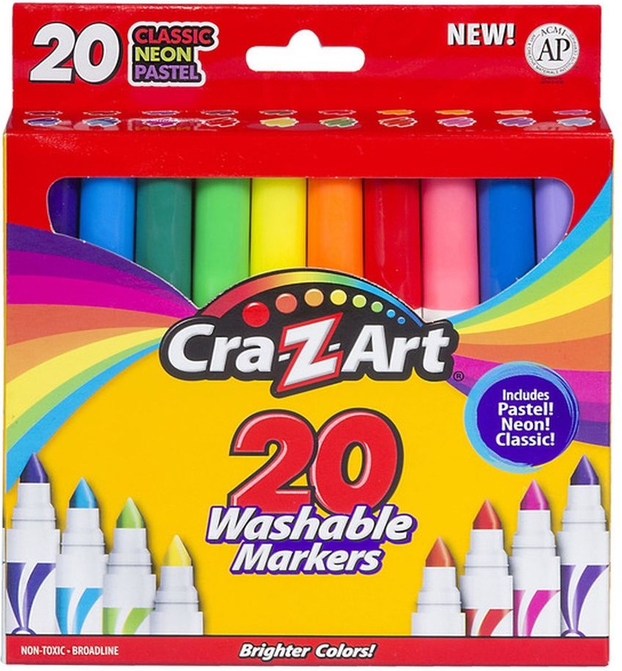 Super Washable Non Toxic Broadline Markers