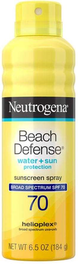 Beach Defense Body Sunscreen Spray, SPF 70