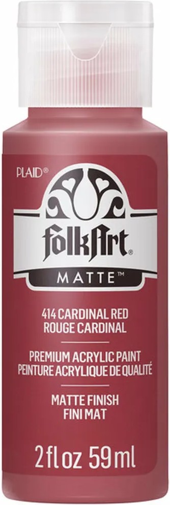 414E Cardinal Red Matte Finish Acrylic Craft Paint