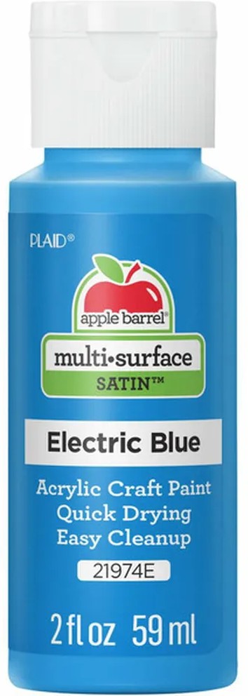 21974E Electric Blue Satin Finish Multi-Surface Acrylic Craft Paint