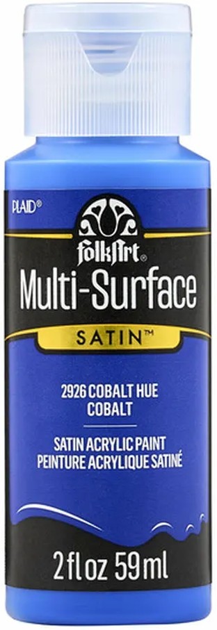 Cobalt Hue Satin Finish Multi Surface Acrylic Craft Paint