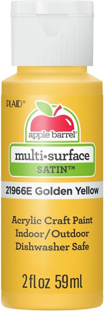 21966E Golden Yellow Multi-surface Acrylic Craft Paint - Satin Finish