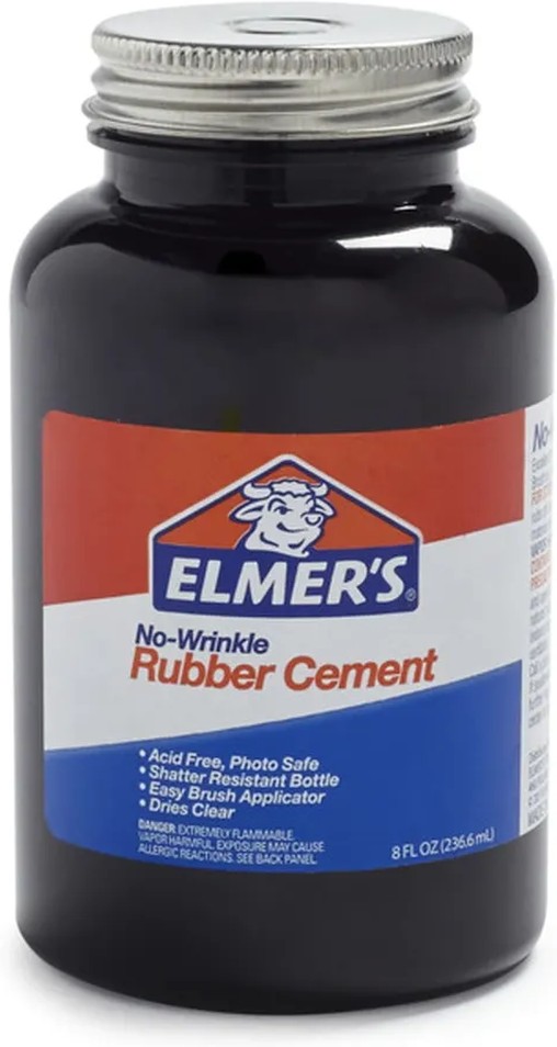 No-wrinkle Rubber Cement