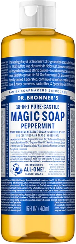 Pure-Castile Soap, 18-in-1 Hemp, Peppermint