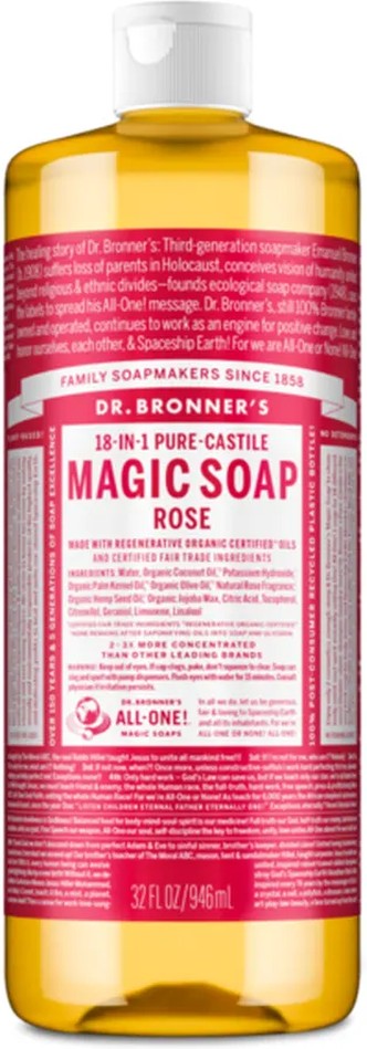 18-In-1 Hemp Pure-Castile Soap Rose