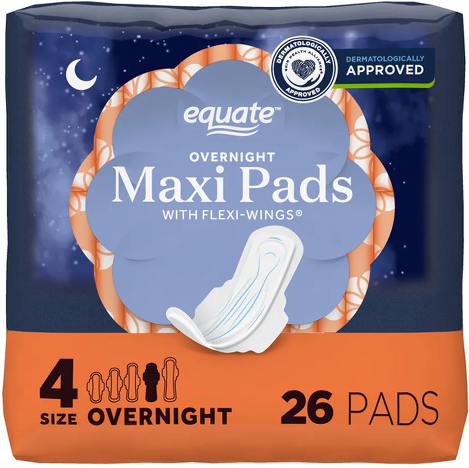 Size 4 Overnight Maxi Pads With Flexi-Wings