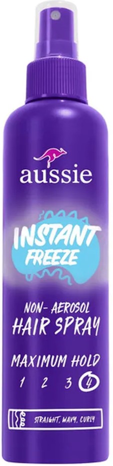 Instant Freeze Non-Aerosol Hair Spray for Curly Hair, Wavy Hair, & Straight Hair