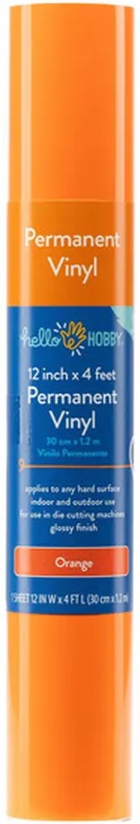 Permanent Craft Vinyl Roll - Orange