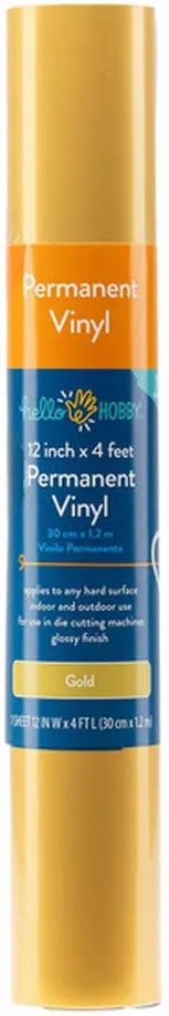 Permanent Craft Vinyl Roll - Gold