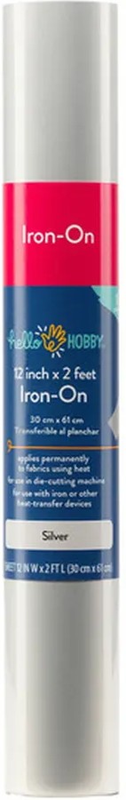 Iron-On Craft Vinyl Roll - Silver