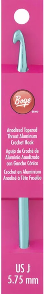 6" Blue Aluminum Crochet Hook