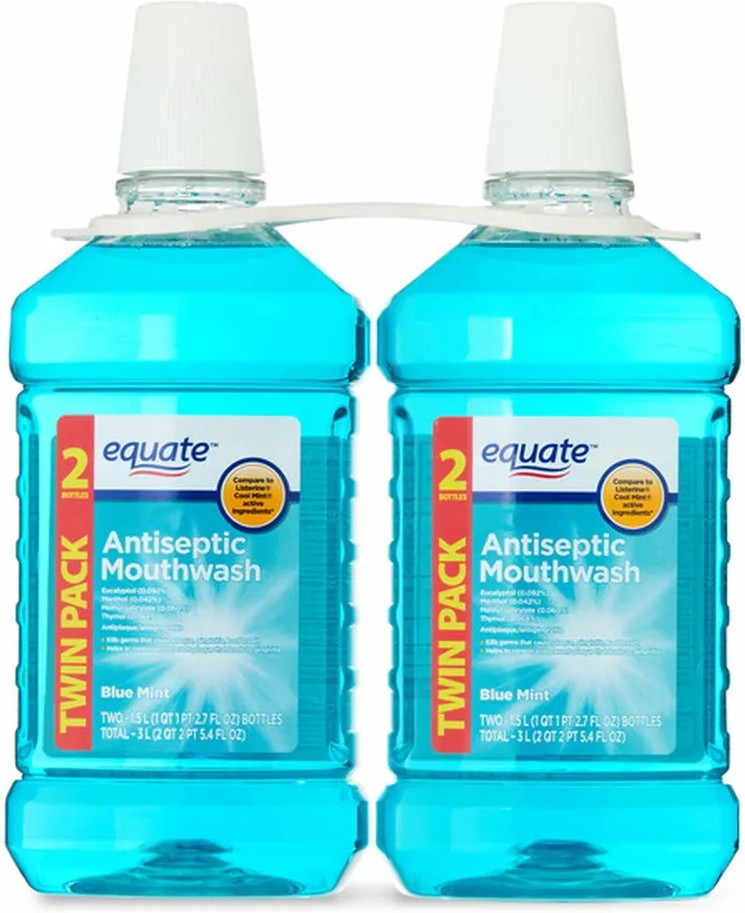 Antiseptic Mouthrinse Blue Mint Twinpack