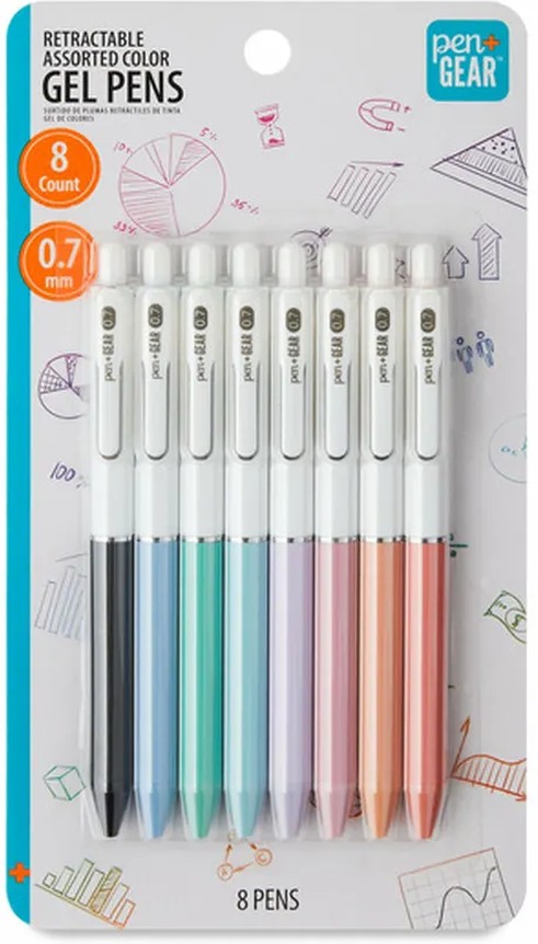 Retractable Ballpoint Pens - Assorted Colors