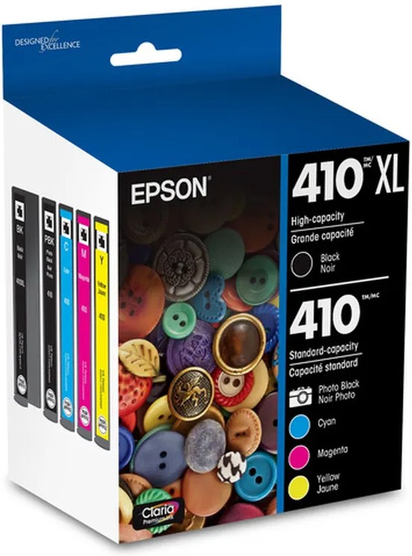 Black & Standard Capacity Photo Black Cyan Magenta & Yellow Claria 410XL Original Ink Cartridge