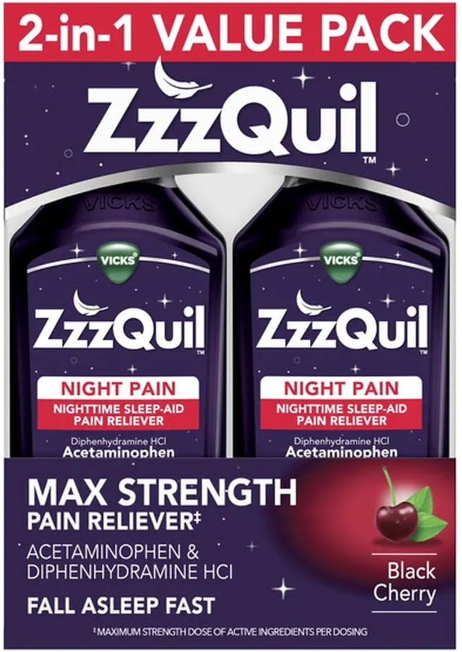 ZzzQuil Nighttime Pain Relief Sleep Aid Liquid
