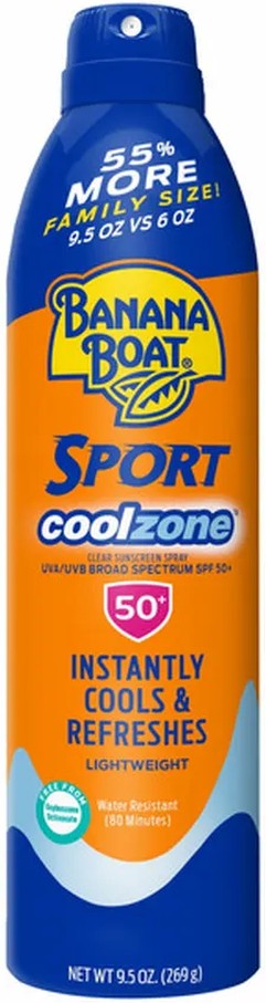 Coolzone Sport Uva/uvb Broad Spectrum Spf 50+ Clear Sunscreen Spray