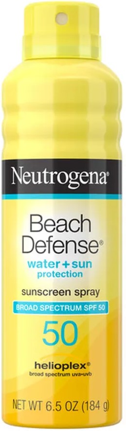 Beach Defense Spray Body Sunscreen, SPF 50